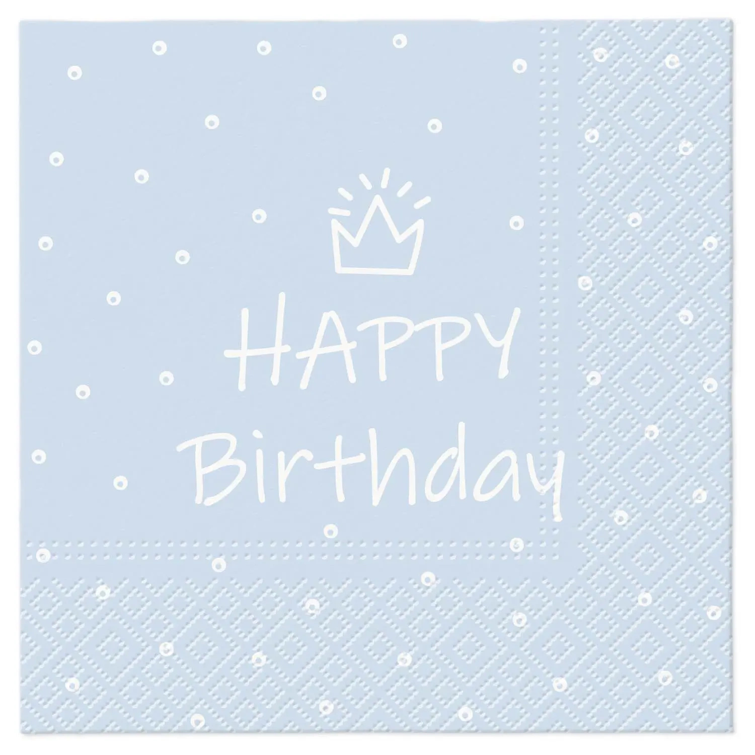 Serwetki dekoracyjne Happy Birthday niebieskie 20szt SDL300305