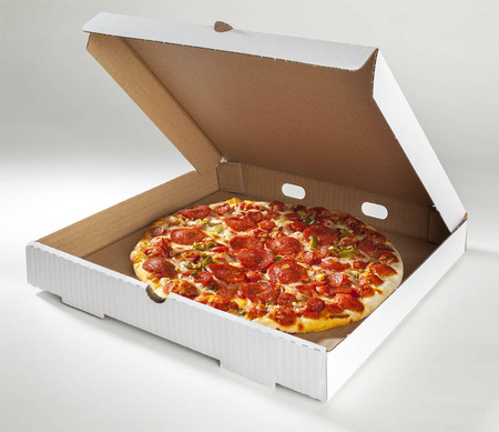 Pizza box white 32 x 32 x 4 cm, 100 pcs