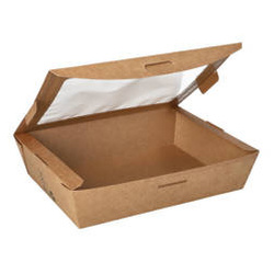 PLA "PURE" paper container with window 1000ml 18 x 13 x 4.5 cm 40 pcs.