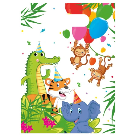 Torebki foliowe "Jungle" 17 x 23 cm 6 szt.