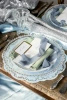 Decorative Paper Placemats Light Blue, 35.5 cm, 6 pcs