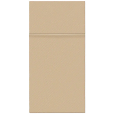 Premium Airlaid Cutlery Pouch, Beige, 20 x 10 cm, 25 pcs