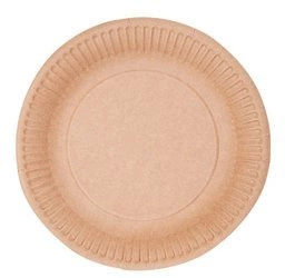 Kraft paper plate round 18 cm 50 pcs.