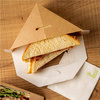 Cardboard package with paper window for sandwiches 12.4 x 12.4 x 5.5 cm 50 pcs.