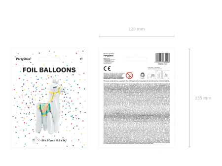 Foil Balloon "Llama", 39 × 61 cm, 1 pc