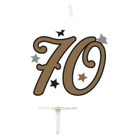 Świeczka urodzinowa Milestone, "70", 1 szt.