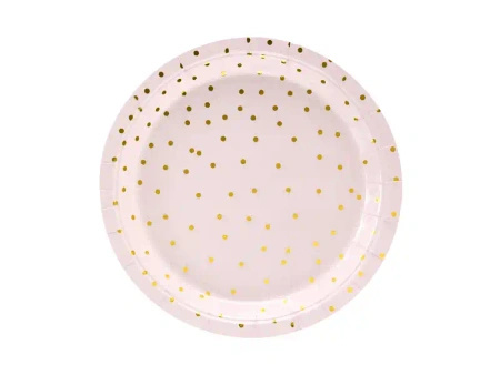 Paper Plates "Pink Polka Dots", 18 cm, 6 pcs