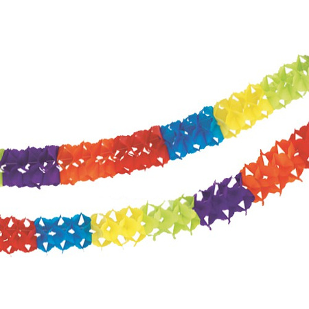 Colorful paper garland, diameter 11.5 cm, length 4 m, 1 pcs.