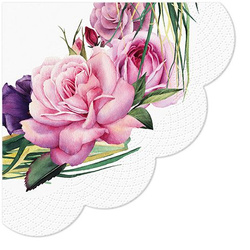 Serwetki okrągłe 3-warstwowe "Wreath", 1/4, śr. 32 cm, 12 szt.