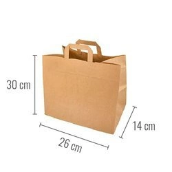 Paper bag with handle 26 x 14 x 30 cm 300 pcs.