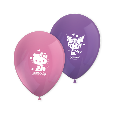 Latex balloons “Hello Kitty & Kuromi” 28 cm, 8 pcs