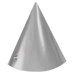 Paper Party Hats Silver Party 6 pcs