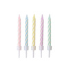 Birthday candle set, pastel, 6 cm, 24 pcs