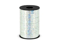 Wstążka / Tasiemka, Srebrna Holograficzna, 5mm x 225m, 1 szt.
