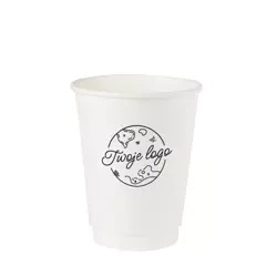 Paper cup two-ply white, dispersion, 350 ml, ¶. 90 mm OWN PRINTING 2000 pcs.