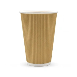Brown corrugated paper cup, dispersion, 450 ml, dia. 90 mm 25 pcs.