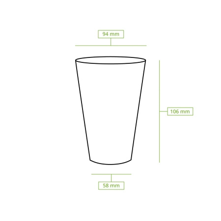 PLA cup 300 ml, diameter 95 mm 50 pcs.