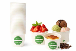 Kubek papierowy na lody biały 350ml 45 szt.