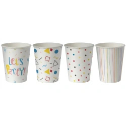 Kubek papierowy, Party Mix, Clarina, śr. 80 mm, 250 ml, 50 szt.