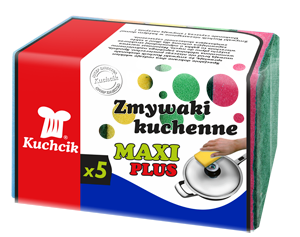 Gąbki do zmywania naczyń Kuchcik Maxi Plus 5 szt.