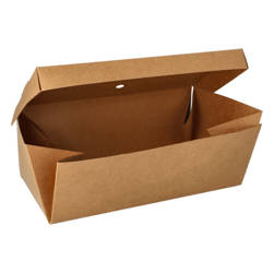 Burger box rozkładany zestaw PURE 25 x 13 x 10 cm 20 szt.