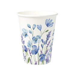 Kubek papierowy dyspersja "Violets" 350 ml, śr. 90 mm 50 szt.