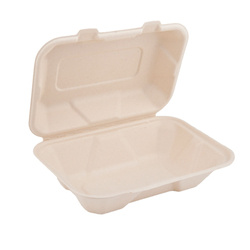 Menubox z trzciny cukrowej niedzielony, dwuwarstwowy 1000 ml, 22,7 x 15,2 x 7,6 cm 50 szt.