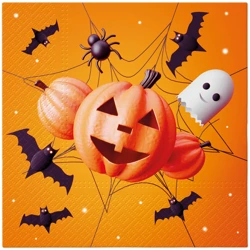 Serwetki 3-warstwowe "Funny Halloween", 1/4, 33 x 33 cm 20 szt.