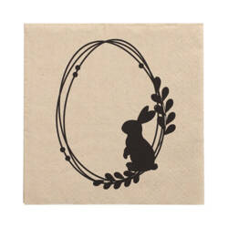 Serwetki 3-warstwowe Rabbit Wreath 1/4 33 x 33 cm 20 szt.