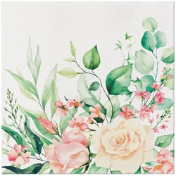 Serwetki Premium Airlaid, "Floral Moments", 1/4, 40 x 40 cm 50 szt.