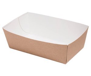 Tacka papierowa głęboka kraft 14,5 x 8 x 5,5 cm 100 szt.