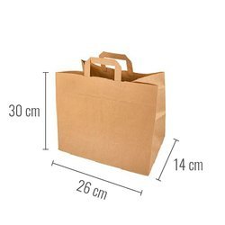 Torba papierowa z uchwytem 26 x 14 x 30 cm 300 szt.