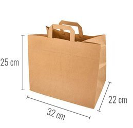 Torba papierowa z uchwytem 32 x 22 x 25 cm 250 szt.