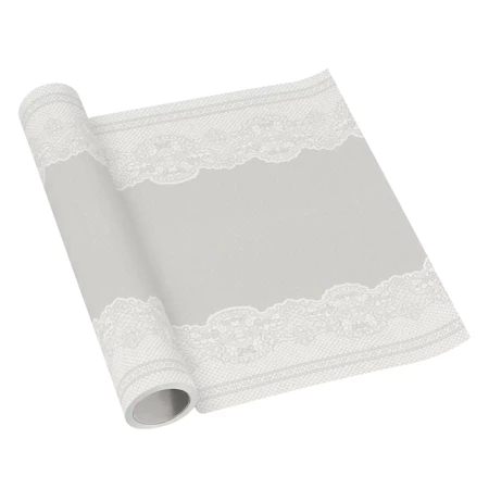 Bieżnik papierowy PREMIUM w rolce, "Royal Silver" 40 cm x 24 m 1 szt.