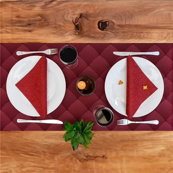 Bieżnik papierowy PREMIUM w rolce, burgundowy, "Rhombus" 40 cm x 24 m 1 szt .